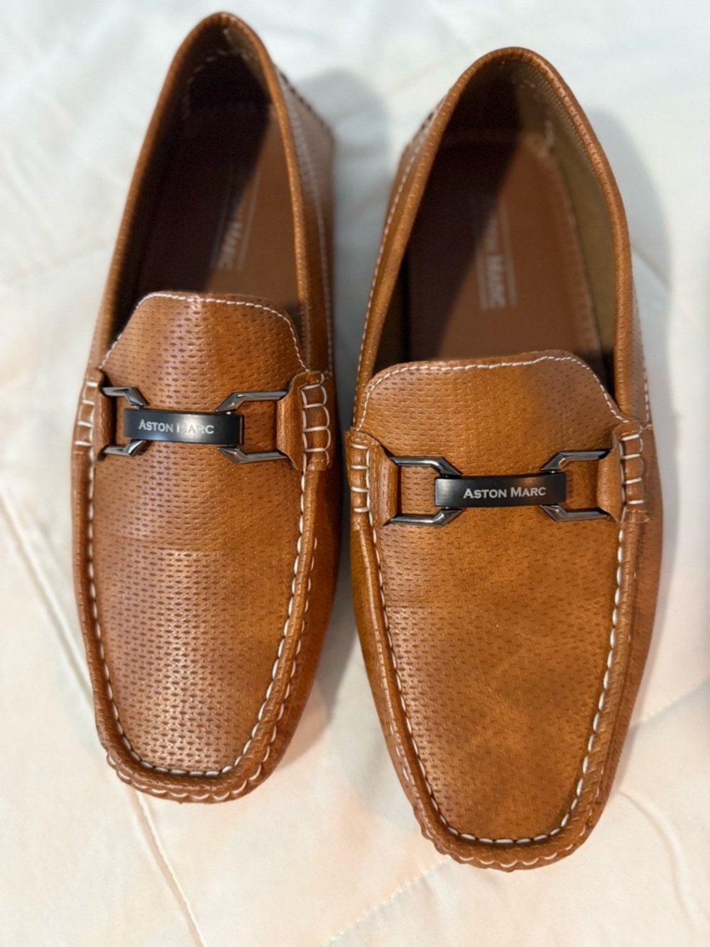 Aston Marc Men’s Loafers slide on Tan Caramel